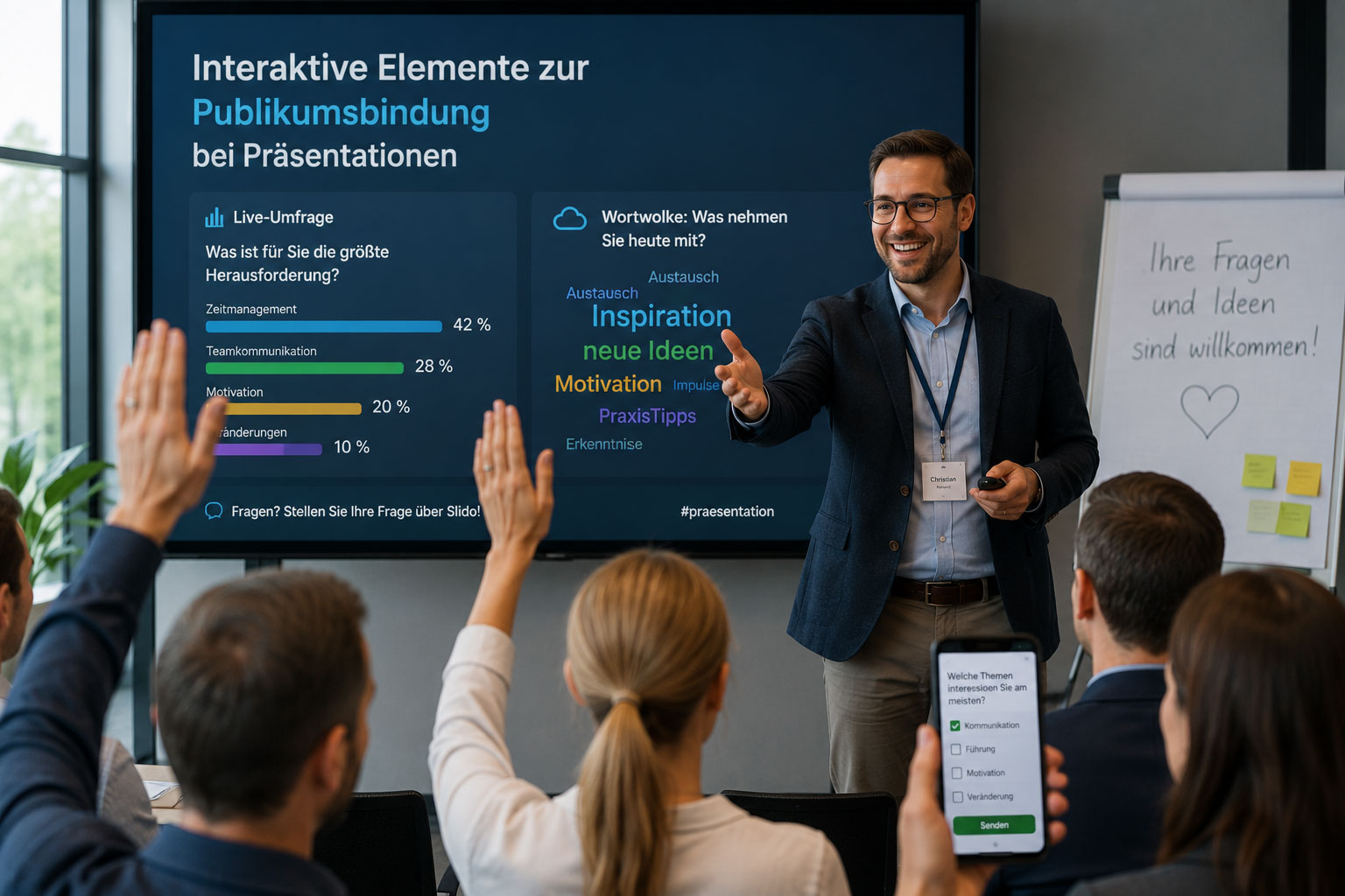 Interaktive Elemente zur Publikumsbindung bei Präsentationen