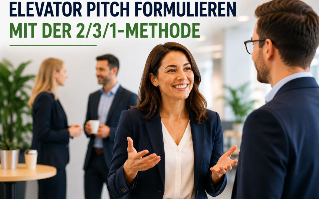 Elevator Pitch formulieren mit der 2/3/1-Methode