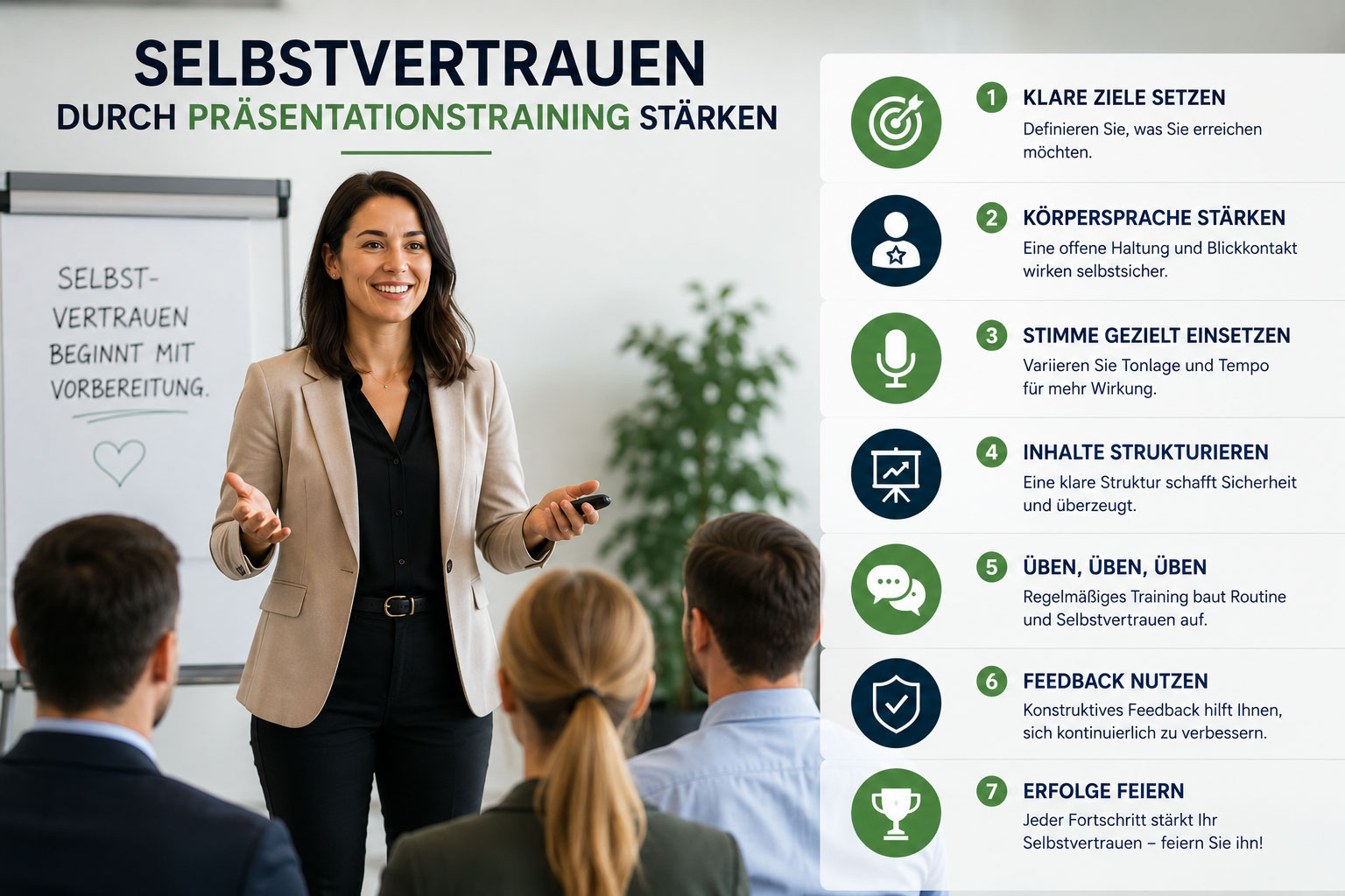 Selbstvertrauen durch Präsentationstraining stärken